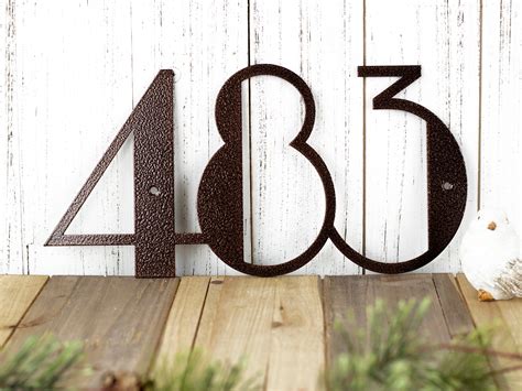 metal house numbers art deco|outdoor house numbers and symbols.